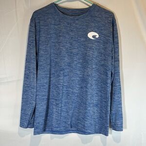 COSTA T-SHIRT Light BLUE Men's Medium Long Sleeve Athletic Beach Casual Shirt‎